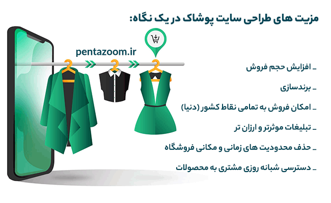 مزیت های طراحی سایت پوشاک