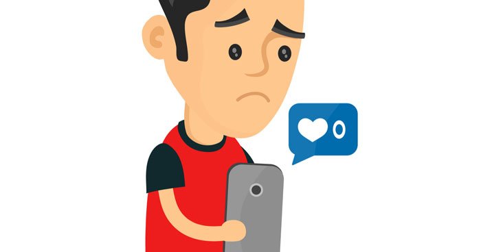 ناراحتی فرد از لایک های دریافتی کم 